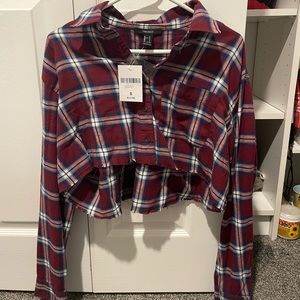 Forever 21 cropped flannel